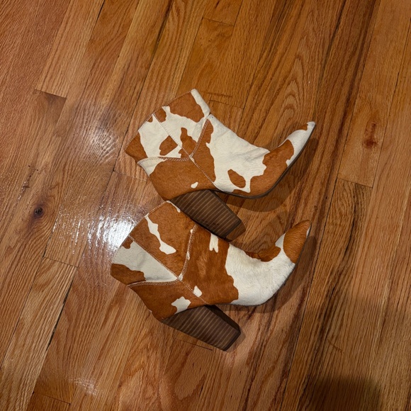 Dingo Cowhide Cowboy Boot Size 7.5 - Picture 2 of 4